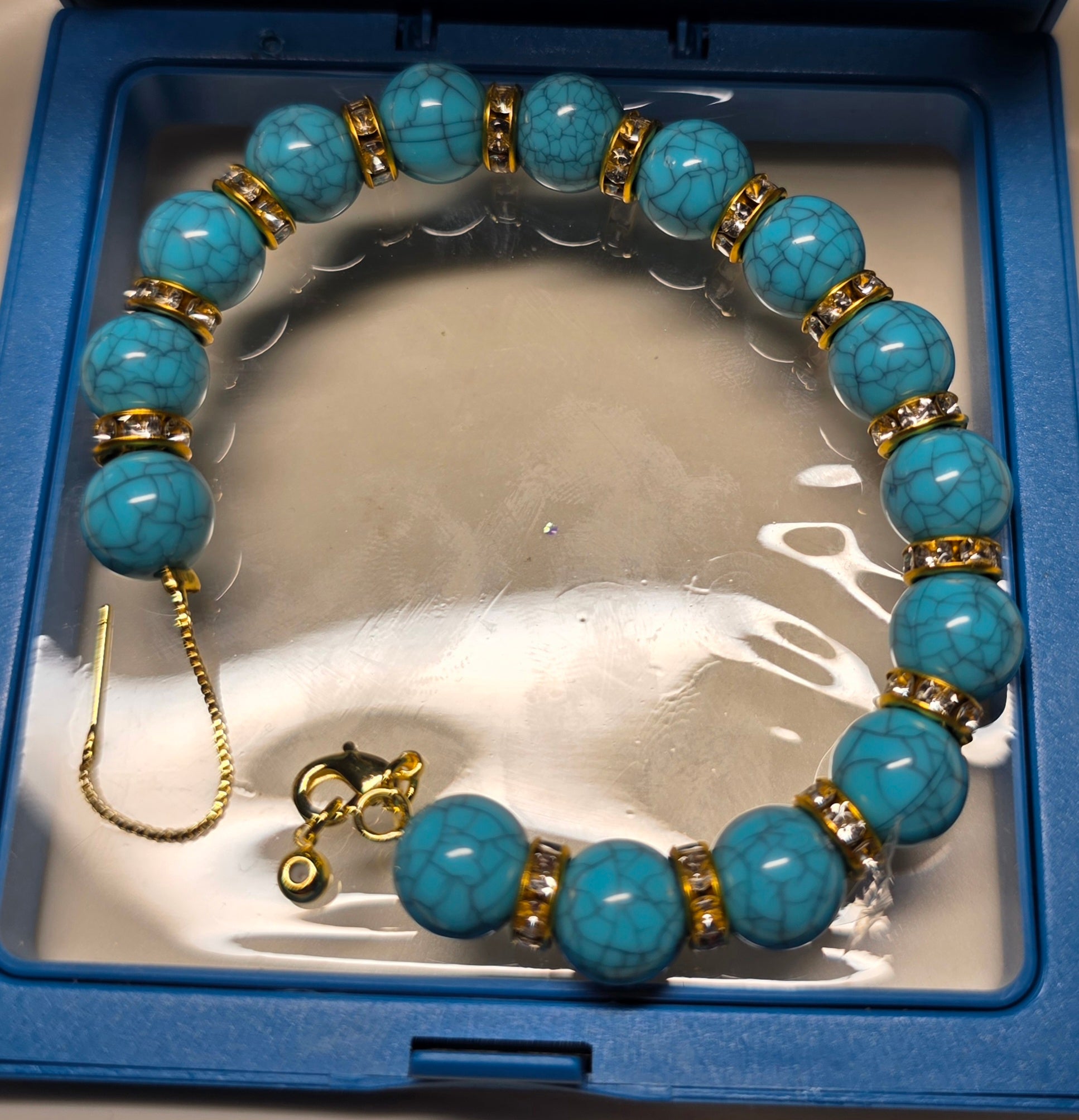 Gold Türkis Armband
