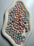 8mm oil-paintings Perlen orange/pink/blau
